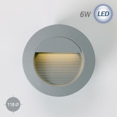 4306 LED 원형 계단매입 6W (회색)(실내/외겸용)