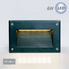 4502 LED 사각 계단매입 6W (흑색)(실내/외겸용)