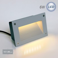 4502 LED 사각 계단매입 6W (회색)(실내/외겸용)