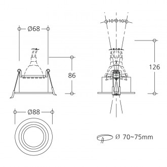 블랙반사 3인치 LED MR 매입등