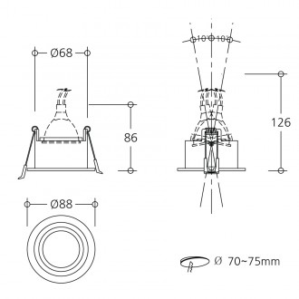 크롬반사 3인치 LED MR 매입등