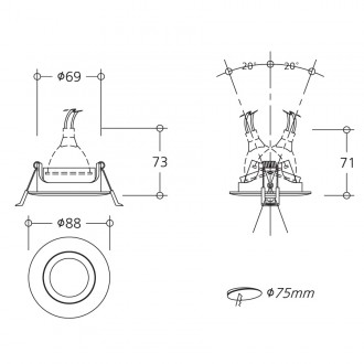 피스 3인치 LED MR 매입등