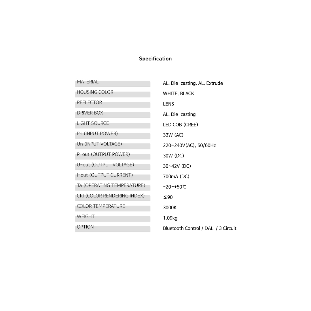 이앤 렌즈 COB 스포트