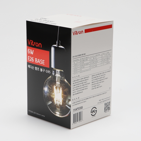 LED 볼구 G95 6W 에디슨 램프(E26) (53826)