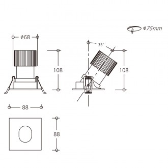 미가타원 COB 매입등