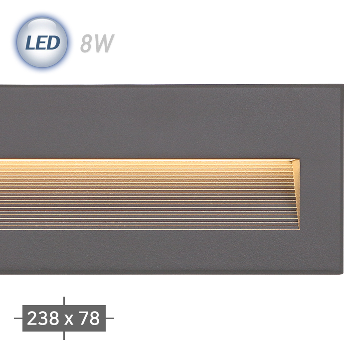 LED 250 외부 계단매입 (그레이)