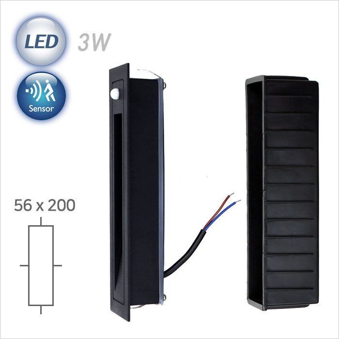 Q211 LED 3W 외부 센서 매입벽등