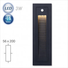 Q211 LED 3W 외부 센서 매입벽등