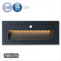 Q210 LED 5W 외부 센서 매입벽등