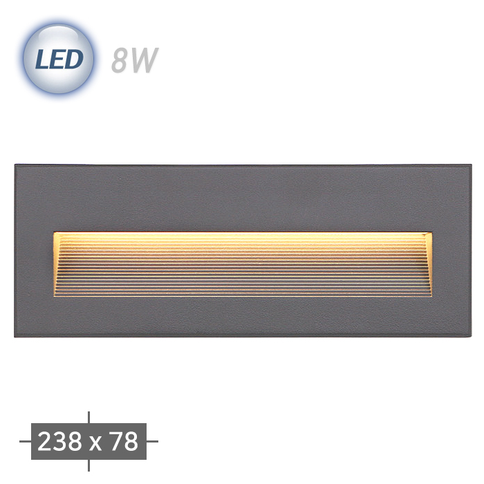 250 LED 8W 외부 센서 매입벽등